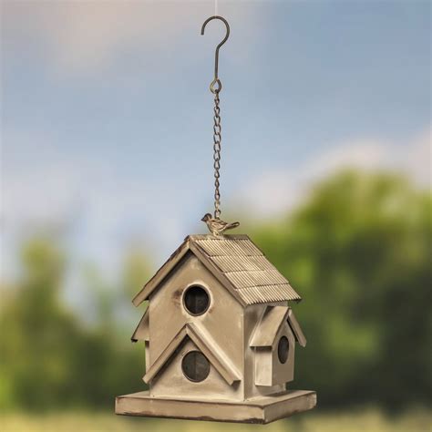 bird house with metal roof|galvanized metal bird house.